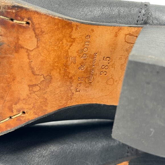 Rag & Bone Kinsey Moto Bootie Strappy SZ 8.5 Women's Black Leather Ankle Boots - Picture 10 of 13